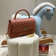 Chanel Coco Handle 經典款荔枝皮 櫻花粉🌸