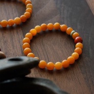 原創手工蜜蠟琥珀南紅綠松雞油黃蜜蠟福墜手串招財手鏈生日禮物