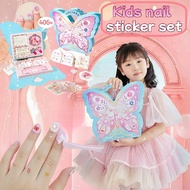 Anakkidsg---Children's nail stickers set, butterfly princess nail art package, gifts for children