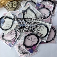AZ LETTER INITIAL BRACELET | BRACELET WATERPROOF INITIAL LETTERTALI