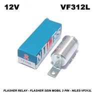 Flasher Relay - 3 Pin Car Turn Signal Flasher - Niles-VF312L