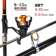 Sea Orange Color 2.7m Set Lure Rod Throwing Sea Telescopic Rod Full Set Fishing Gear Rod Far Glass S