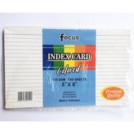 Index Card (Colored) Focus  1/2 (5"x 8") , 1/4 (4"x 6"), 1/8 (3" x 5")