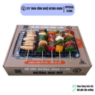 Convenient disposable charcoal grill with full charcoal, charcoal grill, grill, tongs, brush, bamboo