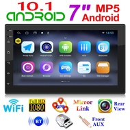 VKTECH Android 10.1 Pemutar Video Multimedia Mobil 2 Din Stereo Navigasi GPS WiFi AUX Head Unit 1GB + 16GB 7 Inci