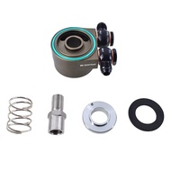 CUSTOM CNC Aluminum EA111 Oil Cooler Sandwich Plate Filter Adapter With Oil Sender Adapter 3/4-16 UN