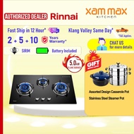 Rinnai RB983G Built-In Gas Hob / Rinnai RB-983G Gas Stove / 3 Tungku Dapur Rinnai Cooker Hob