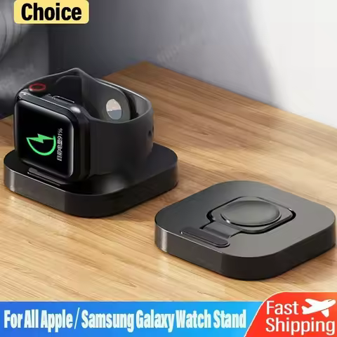 Magnetic Watch Wireless Charger Stand For Apple Watch 9 8 7 6 IWatch Samsung Galaxy Watch 5 4 Active