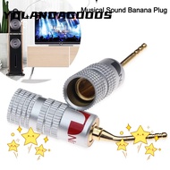 YOLA Nakamichi Banana Plug, Gold Plated Pin Screw Type Musical Sound Banana Plug, for Speaker Wire with Screw Lock Black&amp;Red Speaker Wire Cable Connectors