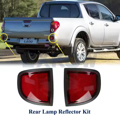 Rear Bumper Lamp Reflector Kit for Mitsubishi Triton L200 IV 2000-2015 KA4T KA5T KA9T KB4T KB5T KB7T