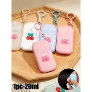 20ml-Portable Card-Type Spray Bottle 0.68 Oz Card-Type Perfume Sprayer, Cute Pink Cherry Decoration,