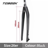 TOSEEK Mtb Bicycle Carbon Fork Bikes Parts Cycling Lightweight Mountain Bike Fork Hard Fork Tapered 