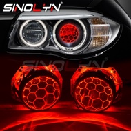 For Hella 3R G5 5R Headlight Lens Bixenon Devil Eyes HID Projector Honeycomb Soccer Blue Lens Retrof