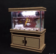 AQUARIUM MINI FULL SET MEJA MURAH/HIASAN AQUARIUM