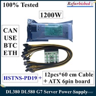 LSC Refurbished 1200W ETH PSU For HP DL380 DL580 G7 Server Power Supply WIth Cable Board HSTNS-PD19 570451-101 DPS-1200F
