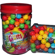 Permen Karet Bola Mini Play Gum Bubble Gum Tutti Frutti Toples 200