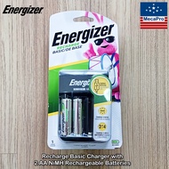 Energizer® Recharge Basic Charger with 2 AA NiMH Rechargeable Batteries เครื่องชาร์จถ่าน พร้อมถ่านชา