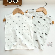 FUFU Children's T-Shirt Tank Top Size 6m-7y Sleeveless Shirt There Is A Bag. Soft Fabric Cute Patter