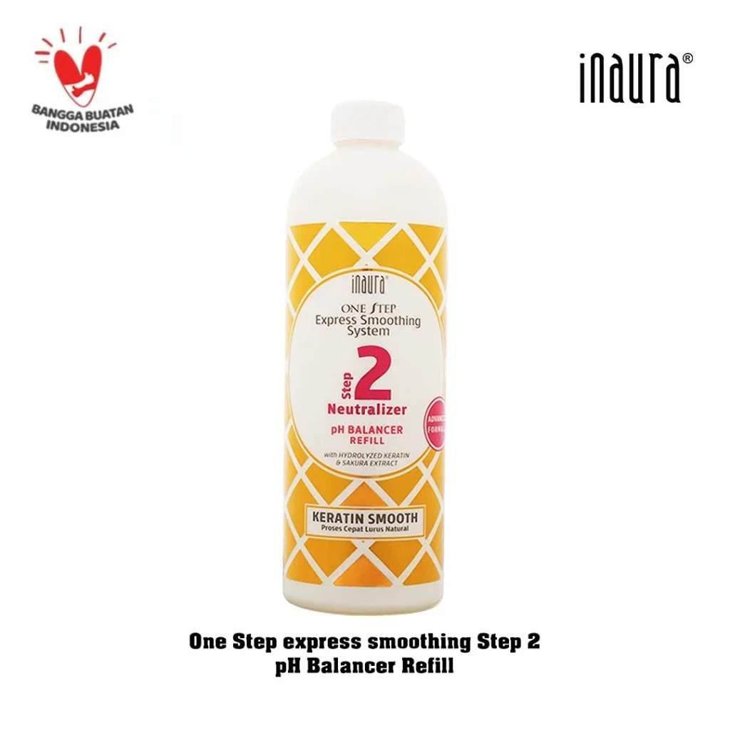 Inaura One Step Express Smoothing System PH Balancer foan Refill 500ml BESAR (STEP 2 Neutralizer)