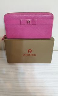 AIGNER 粉色長夾