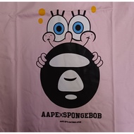 High Quality Unisex T Shirt Lelaki Perempuan T Shirt AAPE Spongebob Short Sleeve Large Size Loose Su