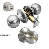 Sunrise/Doorlink Door knob Entrance lockset stainless with 3 keys