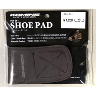 KOMINE Motorcycle Shoe Pads - Black & Red - Size L (For shoe sizes 26.0cm and above or thick-soled m