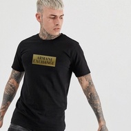 Original Armani Baju-T lelaki Exchange classic round neck high quality cotton T shirt casual simple 