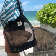 黑色網袋/購物袋/健身包/雜貨袋/沙灘包/洗衣袋/中號