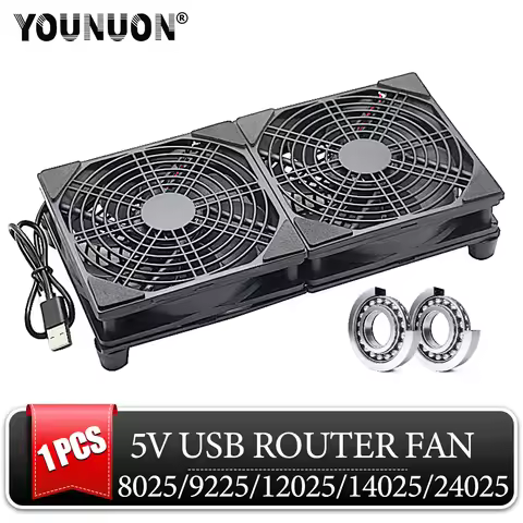YOUNUON 120x120x25mm 92x92x25mm 80x80x25mm 5V USB Power Cooling Case Fan For Receiver DVR Xbox TV Bo