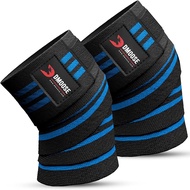Dyoose Fitness Knee Wraps For Weightlifting (Pair) - USPA Approved 78 "Cotton Knee Straps For Powerl