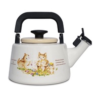 Ấm đun nước Fujihoro tráng men Nhật Bản Hoa Văn Con mèo KIT-2.2K nhập khẩu Thái Lan  bảo hành 2 năm 