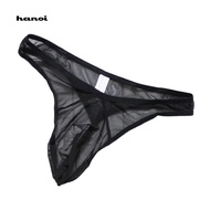 HN♥Sexy Adult Men Cotton Bulge Pouch See-through Thong G-String T-back Underwear