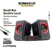 SonicGear Quatro 2 USB Speakers 2.0 Super Loud For Smartphones and PC