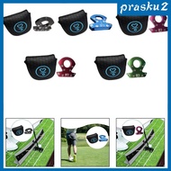 [Prasku2] Portable DF3 Golf Putter with Automatic Ball Pickup and PU Leather Headcover for Golf Trai