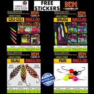 KANICEN NIX GELI-GELI,SILAU,BRUDU,JIGHEAD PARI DAN SOFTPLASTIK (SP) ULTRALIGHT LURE GEWANG
