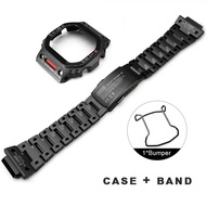 Titanium Mod Kit Case+Strap For Casio G-SHOCK DW5600 DW5610 GW-M5610 Metal Refit Watch Bezel Cover F