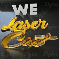 Acrylic Letters and Numbers [8mm to 12mm Thick] [Height: 9-12inches] Clear Black White SET C