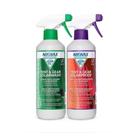 NIKWAX Nikwa x Tent & Gear, Tent & Gear Duo-Pack, 500ml, SolarWash & SolarProof, Cleaning & Waterpro