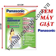 [CN Hcm] PANASONIC Washing Machine Sticker, PANASONIC Washing Machine Decoration Sticker Model 4