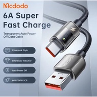 【12 Month Warranty】Mcdodo 100w Type-C Cable Auto Power Off USB Data Cable With LED Light For Micro T