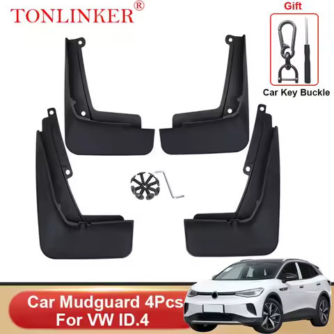TONLINKER Car Mudguard For Volkswagen VW ID.4 ID4 2021 2022 2023- Present Mudguards Splash Guards Fe