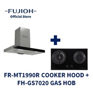 FUJIOH FR-MT1990R Chimney Cooker Hood (Recycling) + FH-GS7020 Gas Hob with 2 Burners (1 Double Inner Flame)