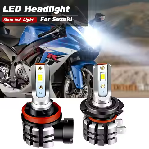 2PCS Motorcycle H11 H7 LED Headlight For 2011-2020 Suzuki GSXR 600 & 750 6000K LED Headlight Bulbs H