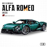 Alfa Diecast Car Model High Difficulty Assembly Racing Car Toy Gift for Boys Hell Level Building Blo