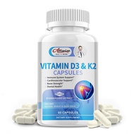 Alliwise Vitamin D3 5000 IU với K2 120 mcg MK-7 với D3 Hỗ trợ sức khỏe miễn dịch tim khớp răng và xư