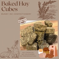 Baked Hay Cubes Rabbit / Bunny food treats ( Made by fresh Timothy & Alfalfa Hay )