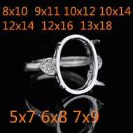 Ring Setting Egg Surface 5~18mm Colored Gemstone Mounting Material Empty Setting Inlay