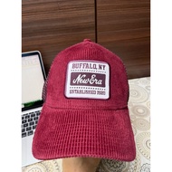 NE Trucker Cord Patch Buffalo NY Est 1920 Maroon Baseball Cap Snapback Adjustable