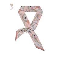 PEDZ Mariez Duck Print Twilly Scarf Pink